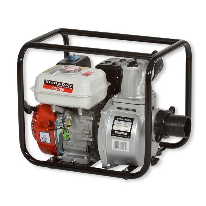 Kraft&Dele benzines vízszivattyú 196ccm, 6.5 Le, 1000 liter/perc, 3"