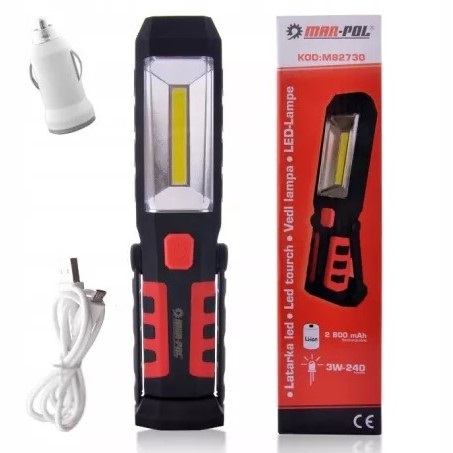 Marpol akkumulátoros LED munkalámpa szerelőlámpa  3W 2800mAh