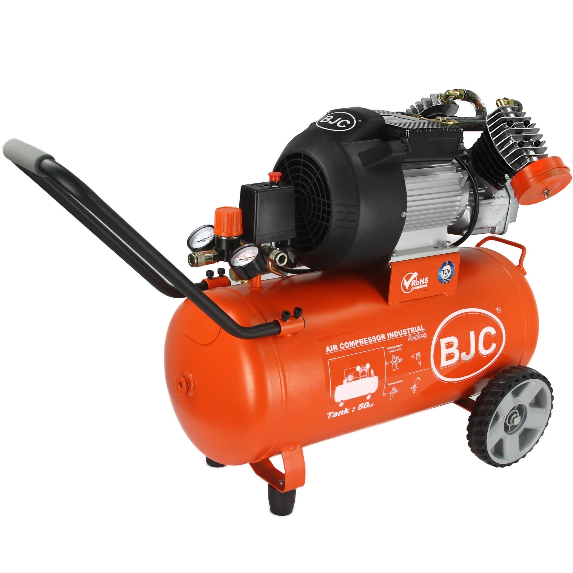 BJC profi 50 literes 2 hengeres olajos kompresszor 390L/ p 10 BAR