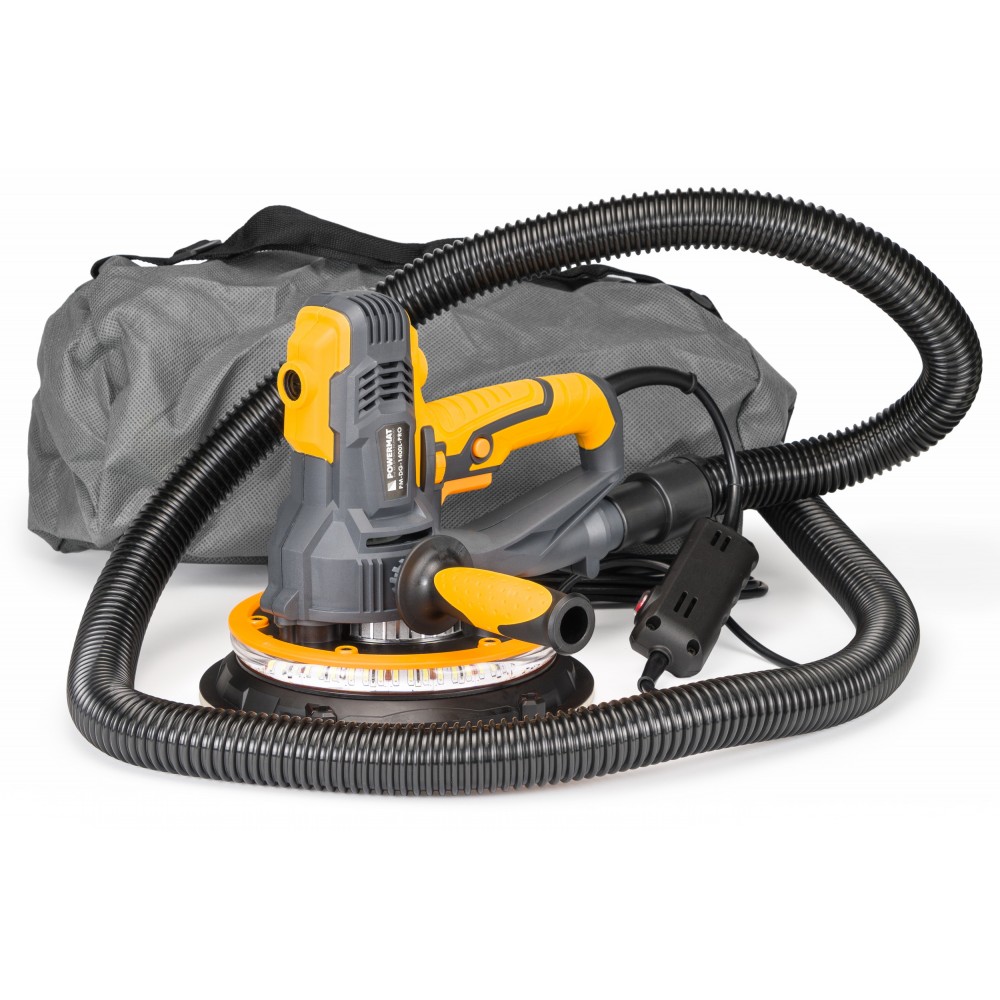 Powermat 1400 W-os kézi fal és mennyezet csiszoló, LED munkafény