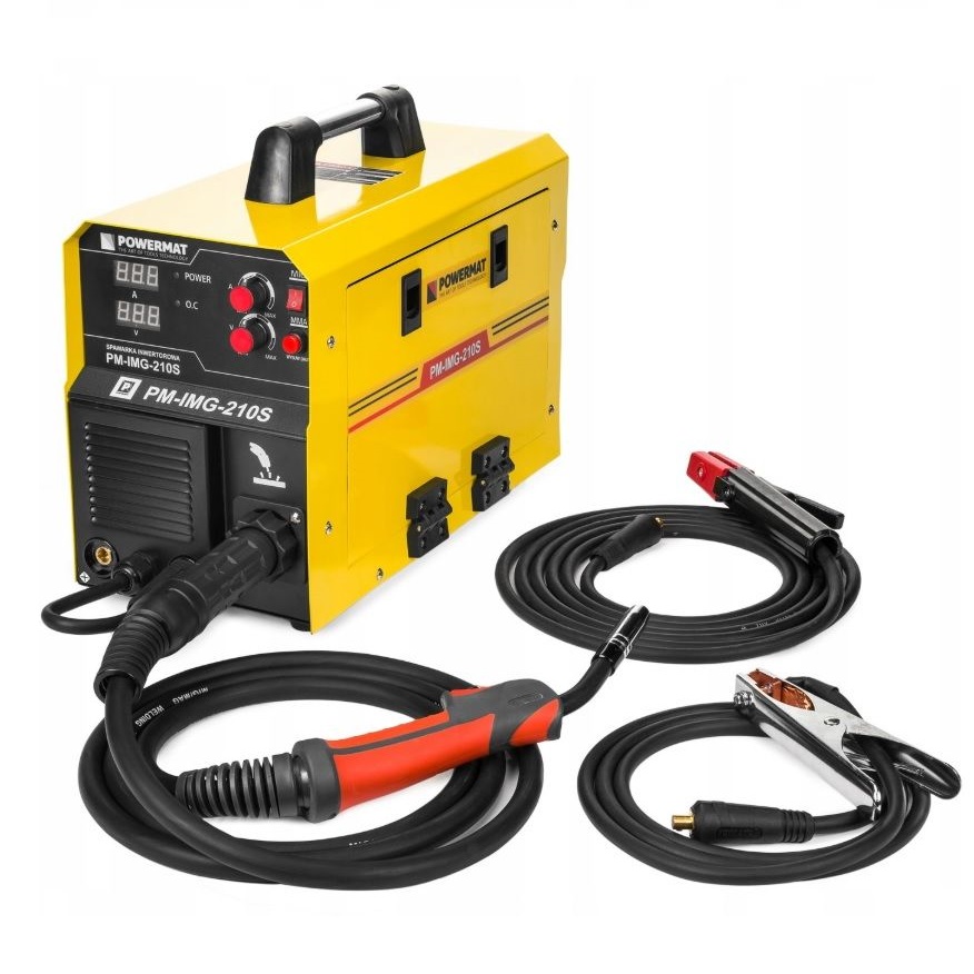Powermat inverteres CO hegesztő MIG / MAG / MMA , 210 A + kábelek