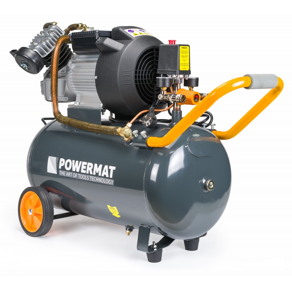 Powermat 50 Literes 2 hengeres olajos kompresszor, 392L/perc
