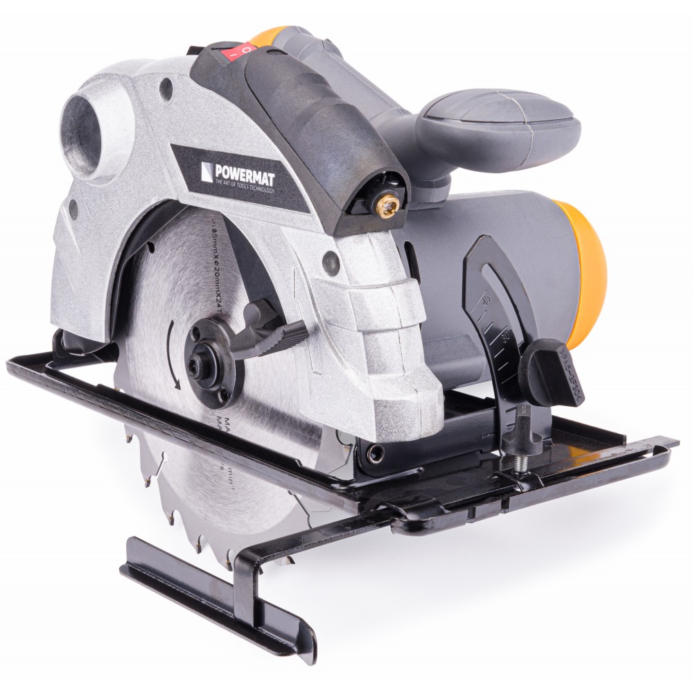 Powermat 2250W kézi körfűrész 185mm tárcsa, lézer vezető