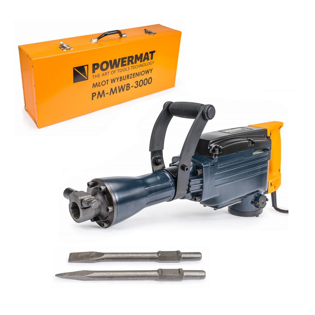 Powermat bontókalapács 3000W, HEX SDS, 45 J + koffer