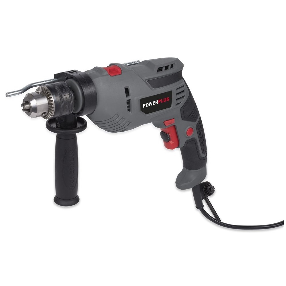 Powerplus elektromos ütvefúró 600W, 13mm tokmány, szürke