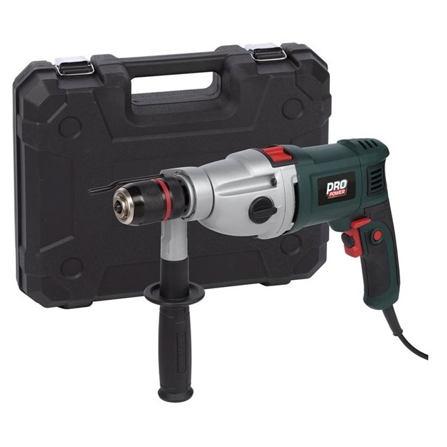Powerplus  ütvefúrógép 1050W, 13mm tokmány + koffer