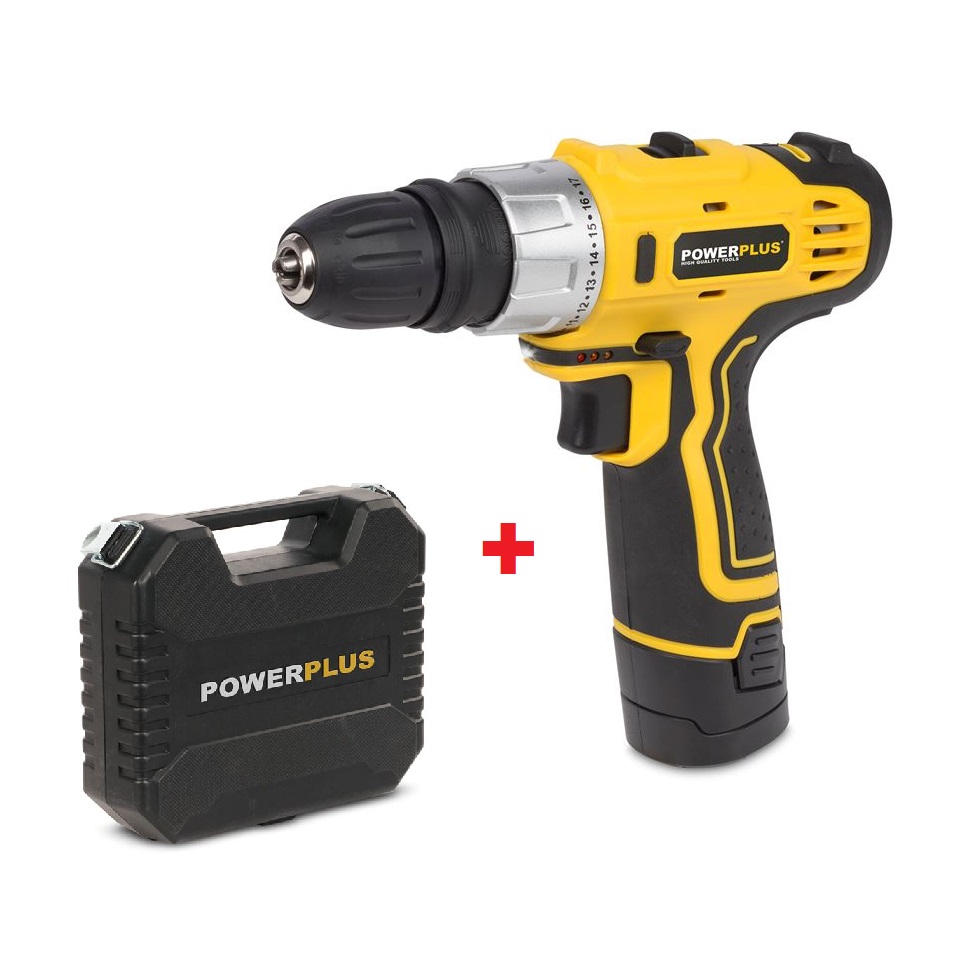Powerplus akkus csavarozó 12 V, Li-Ion 1,5Ah + KOFFER