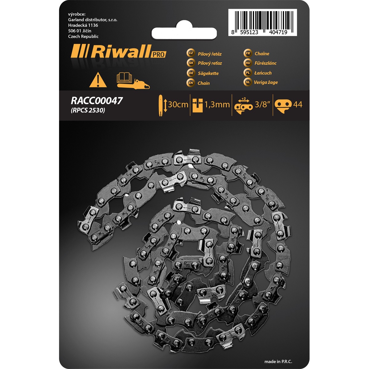 Riwall Pro fűrész lánc 30cm 3/8"