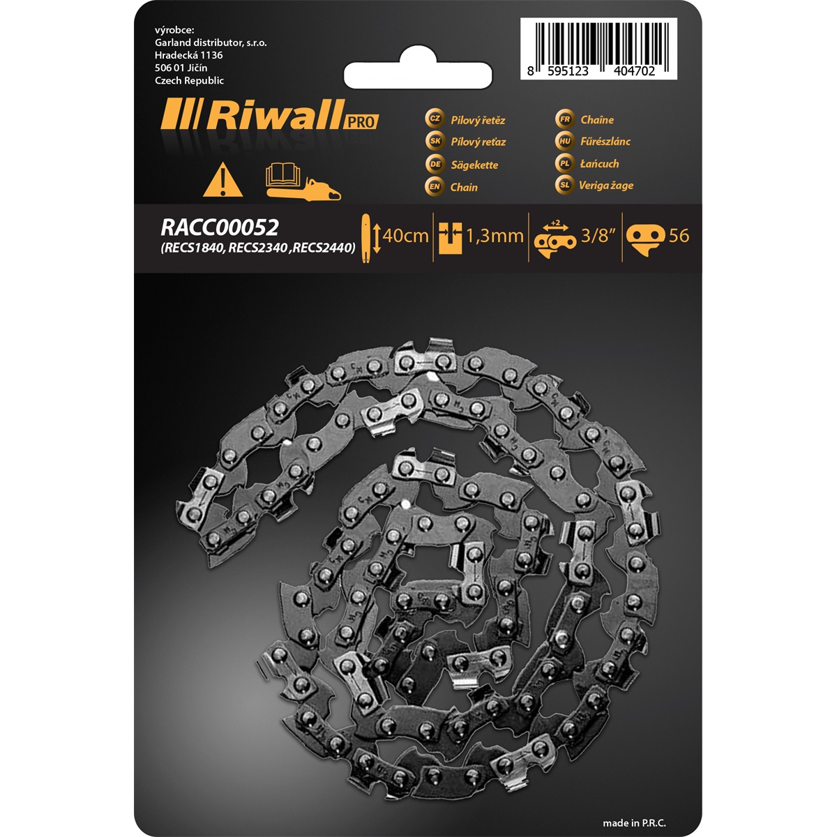 Riwall Pro fűrész lánc 40cm 3/8"