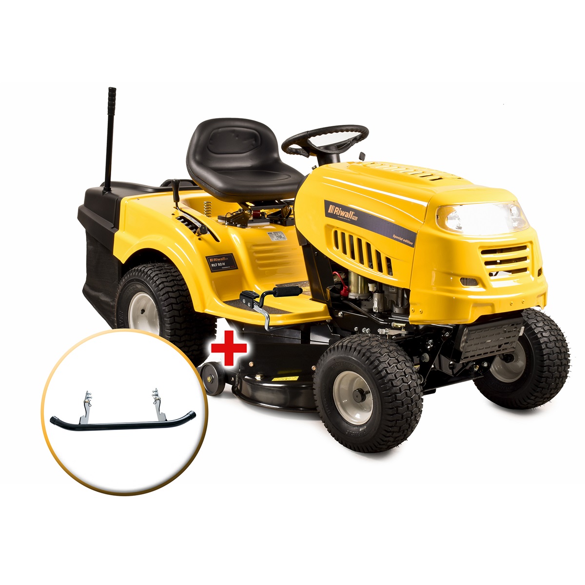 Riwall fűnyíró traktor 439cm3 8,2LE 92cm munkaszéll., hidrostat.