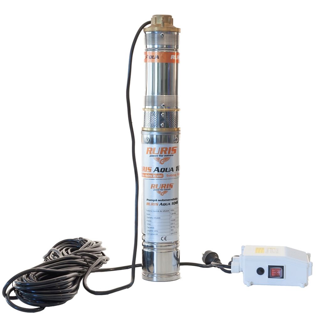 Ruris csőkútszivattyú 4" 1100W / 1,8 m³/h