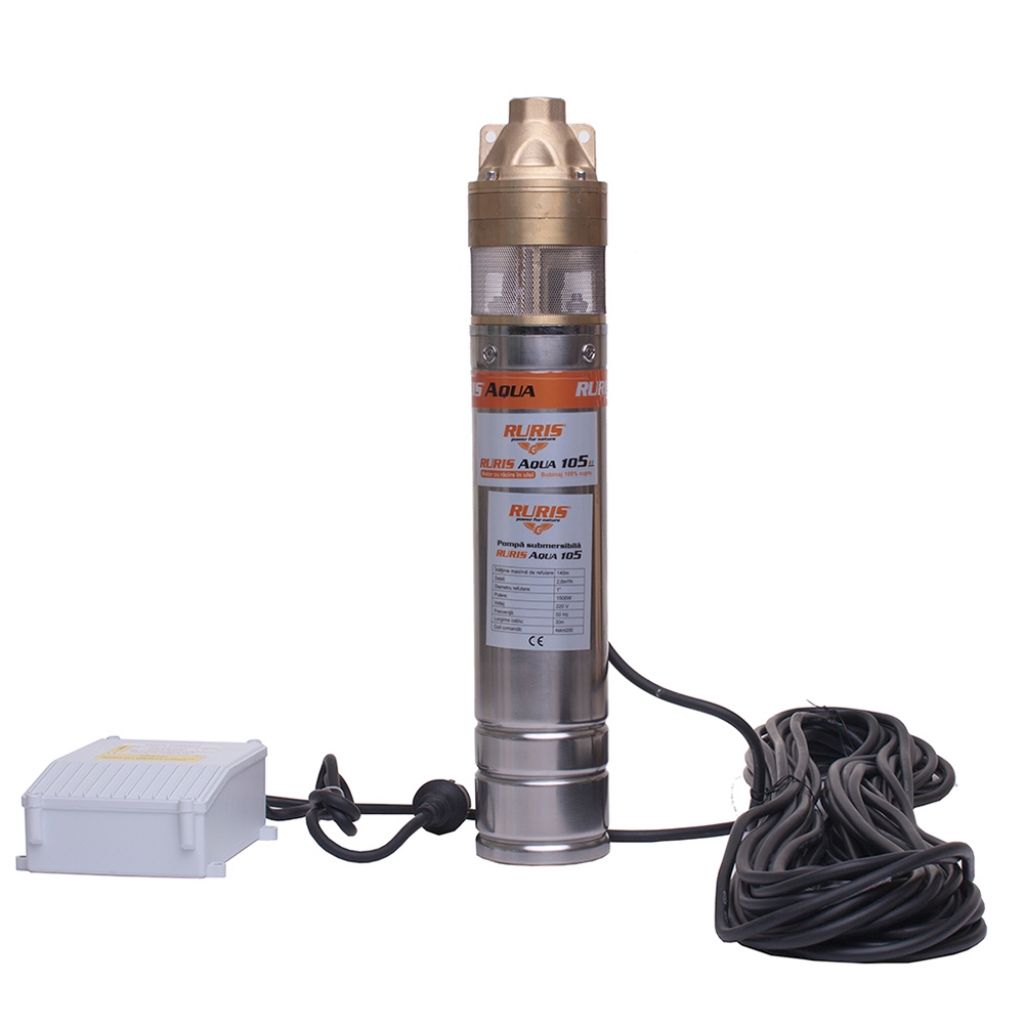 Ruris csőkútszivattyú 4" 1500W / 2,6 m³/h