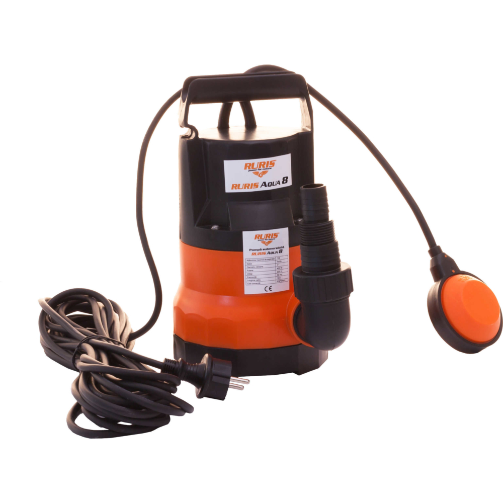 Ruris úszókapcsolós búvárszivattyú 400W / 7 m³/h