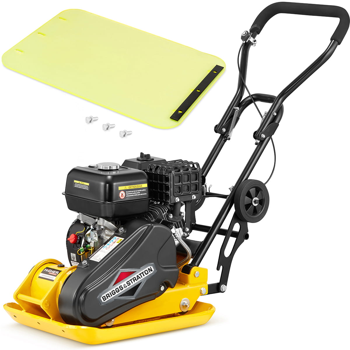Higher 90 kg-os lapvibrátor, 6.5 LE BRIGGS & STRATTON motorral