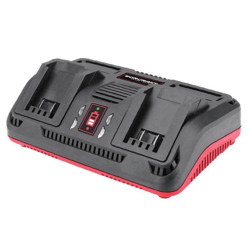 Worcraft dupla akkumulátor töltő 20V, 130W