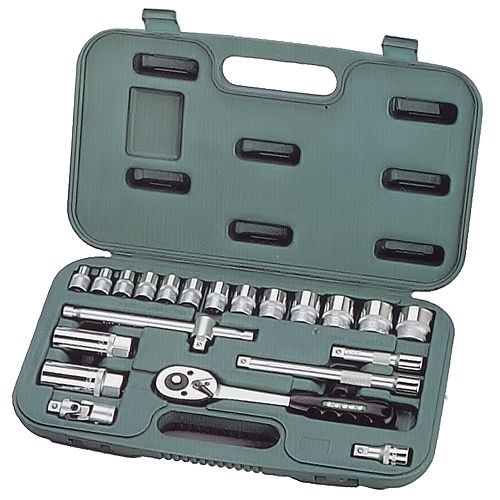 STR dugókulcs készlet 21 részes 3/8" 6-24 mm