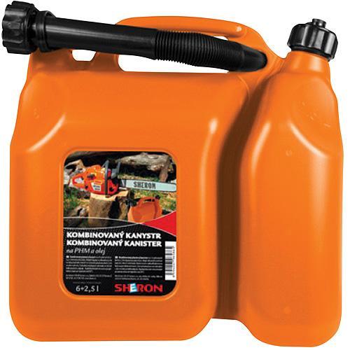 STR műanyag kombinált kanna kiöntő csővel 6+2,5 liter