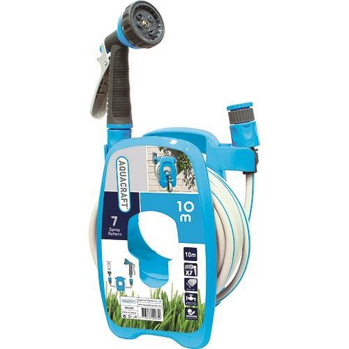 AQUACRAFT tömlődob szett, 10m 3/8"-os tömlővel + szórópisztoly
