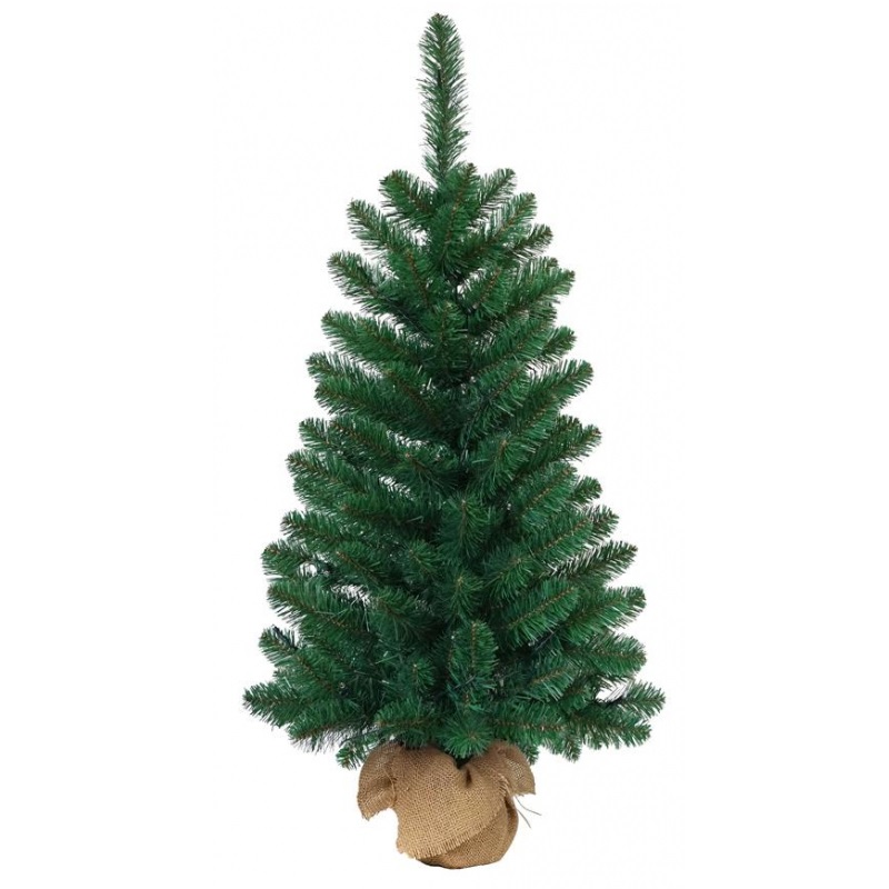 MagicHome Rudolf műfenyő, 60 cm, juta zsákban