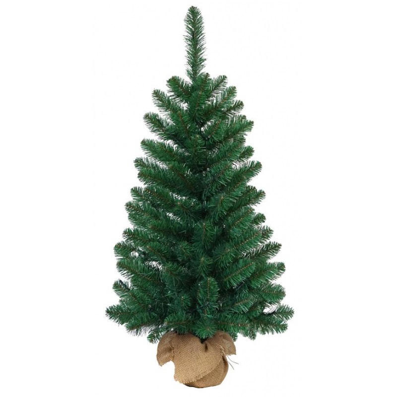 MagicHome Rudolf műfenyő, 90 cm, juta zsákban