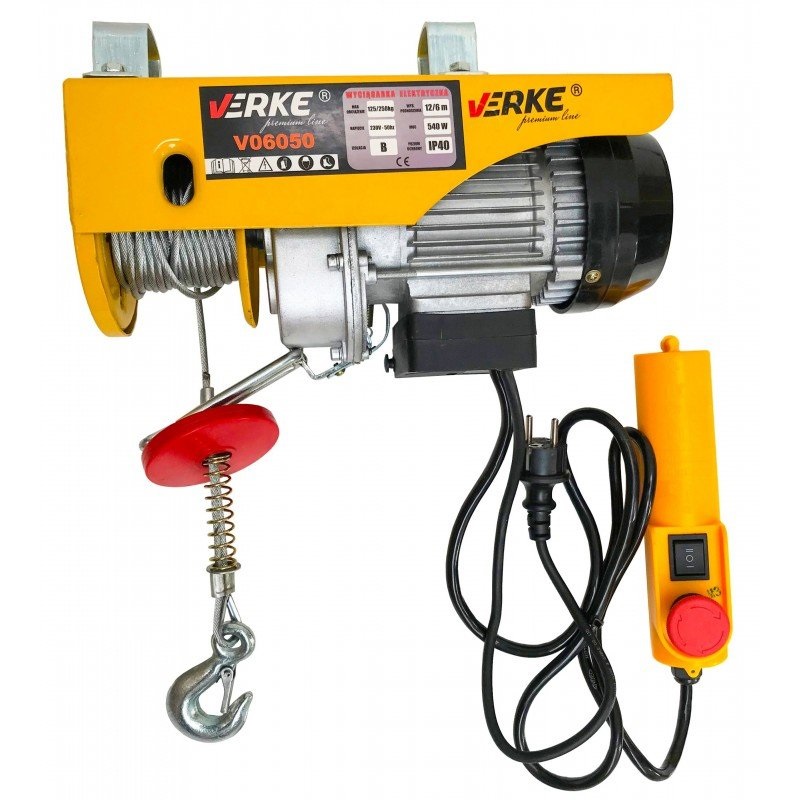 Verke elektromos csörlő 125/250kg / 540W / 12m