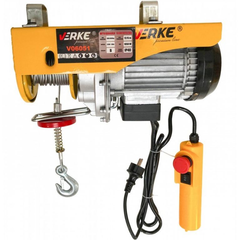 Verke elektromos csörlő 300/600kg 1050W / 12m