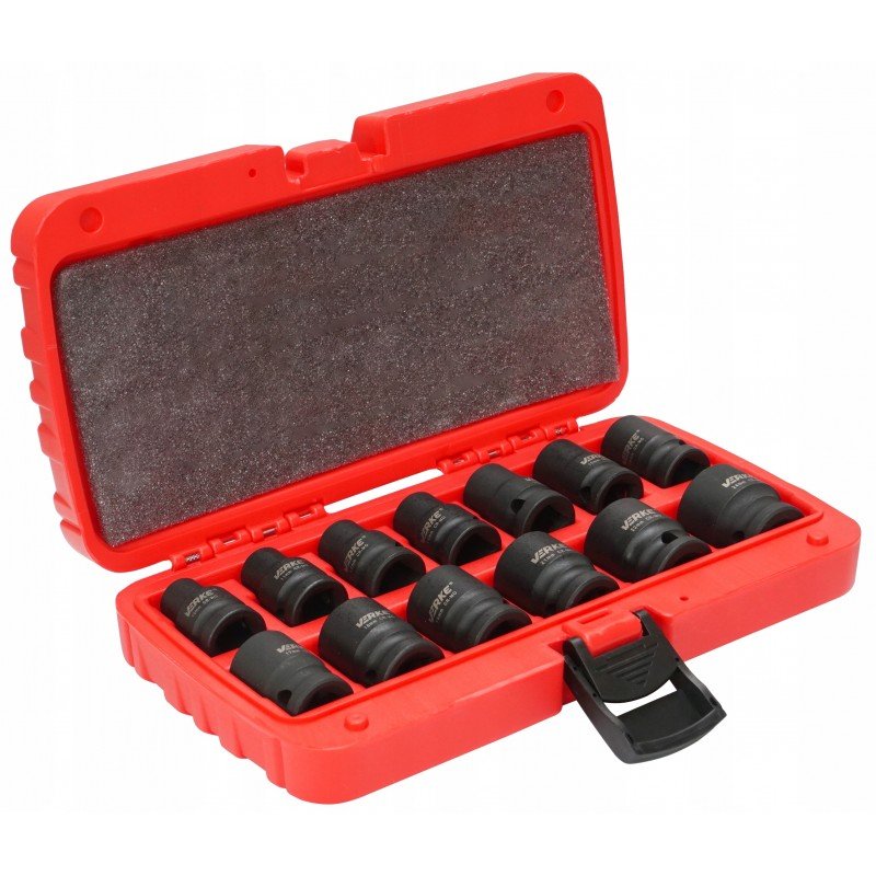 Verke 13 db-os gépi dugókulcs készlet 1/2" 10-24 mm