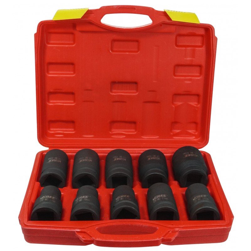 Verke gépi dugókulcs készlet 1" 10 db, 17-41 mm