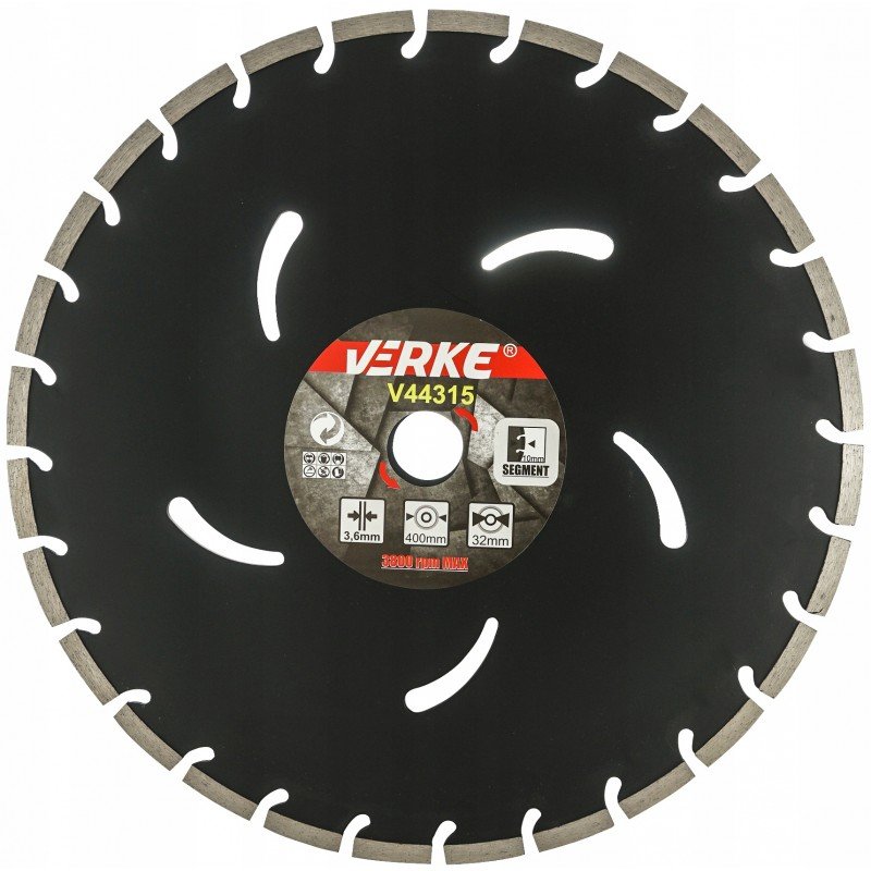 Verke gyémántvágó tárcsa szegmentált 400""32mm