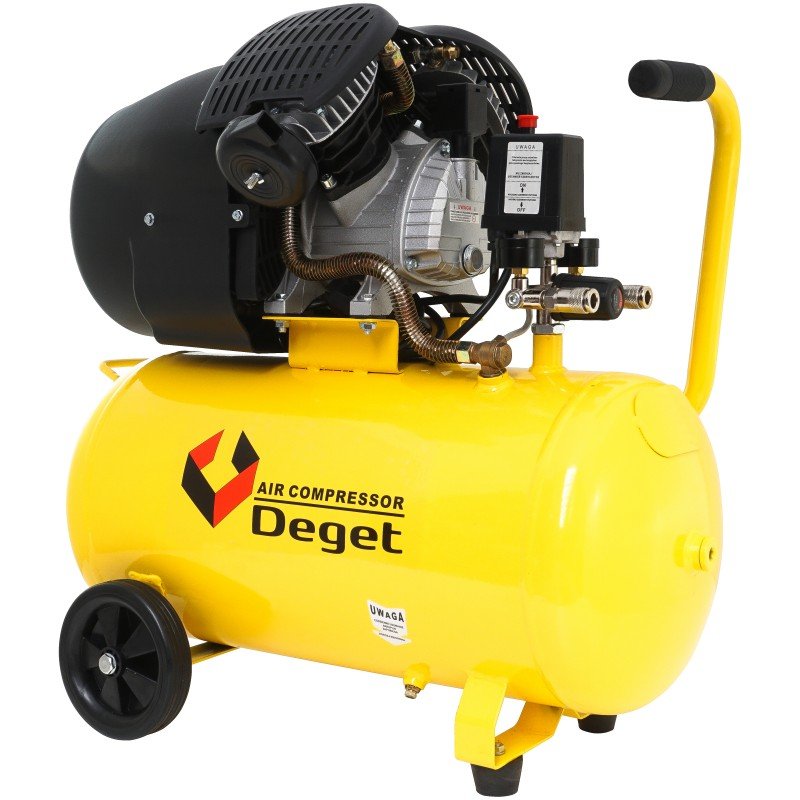 Deget 50 Literes 2 hengeres olajos kompresszor, 440L/perc