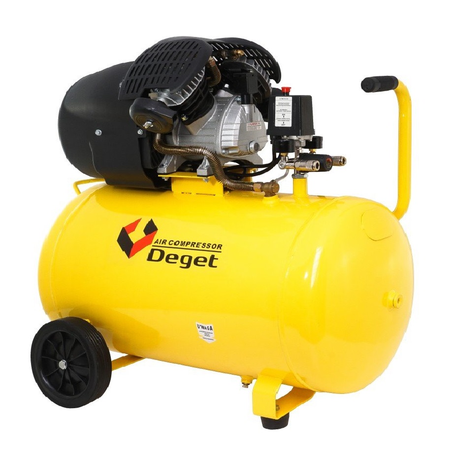Deget 100 Literes 2 hengeres olajos kompresszor, 440L/perc