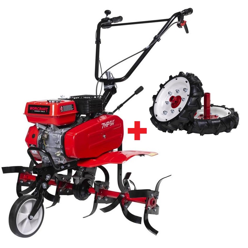 Worcraft profi benzines rotációs kapa 7 Le, 212 cm³ + járókerék
