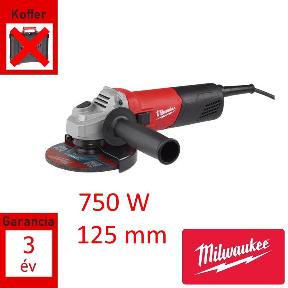 Milwaukee sarokcsiszoló 750W 125 mm