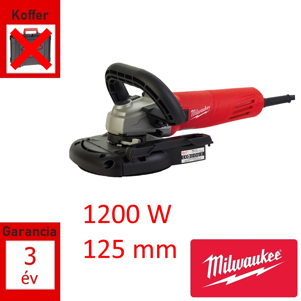 Milwaukee sarokcsiszoló 1200W 125mm + tárcsa