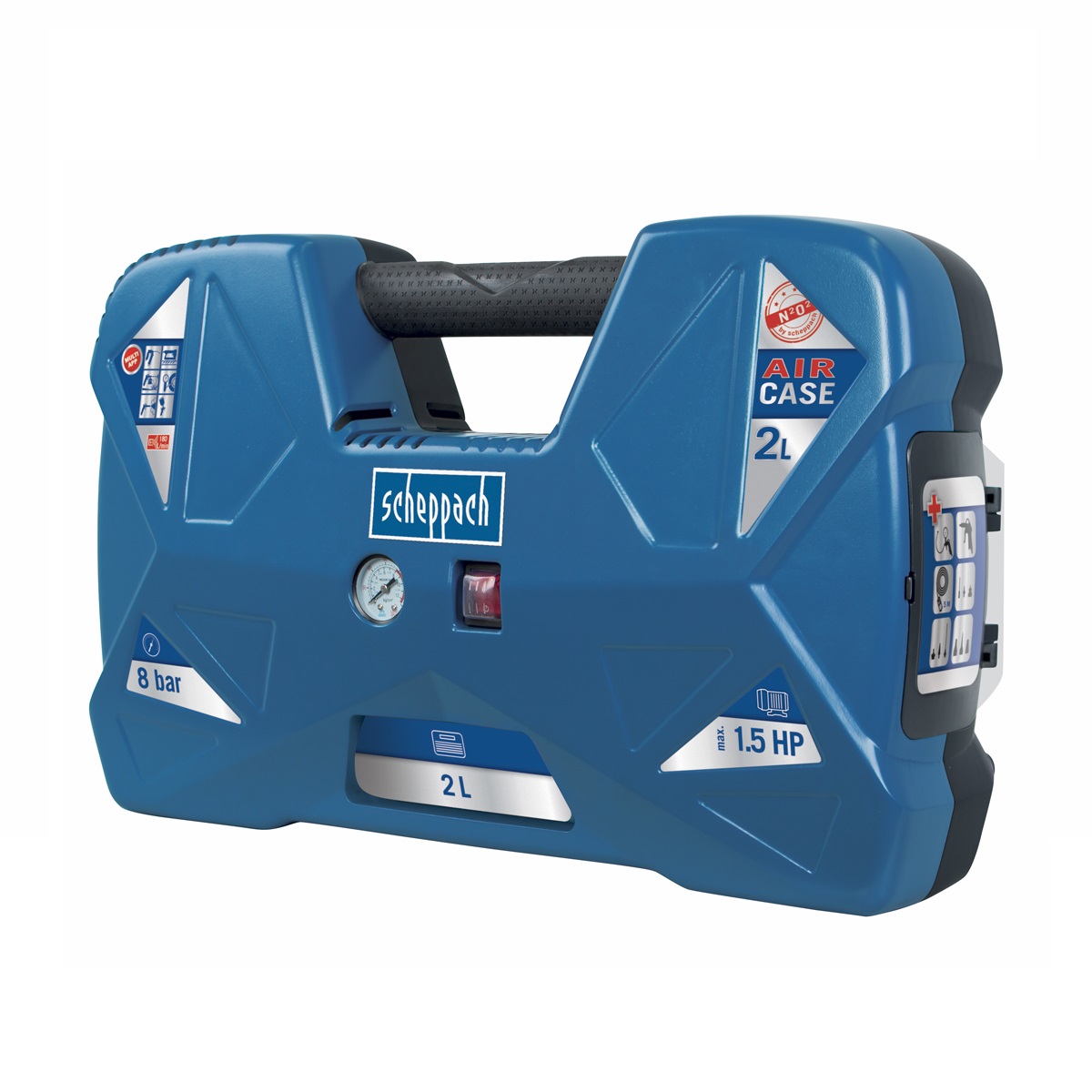 Scheppach olajmentes táskakompresszor 1100W szett