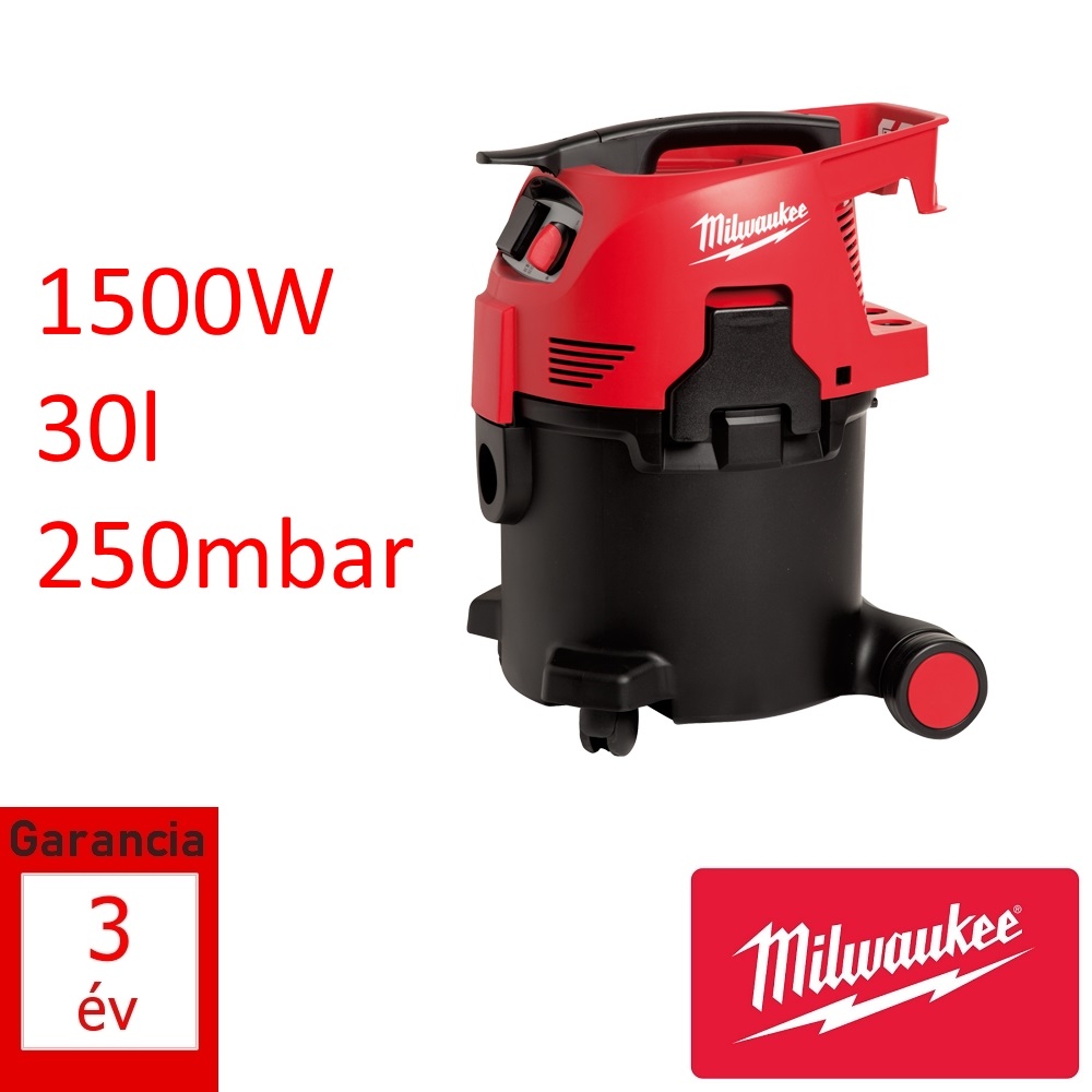 Milwaukee ipari porszívó 1500W 30l