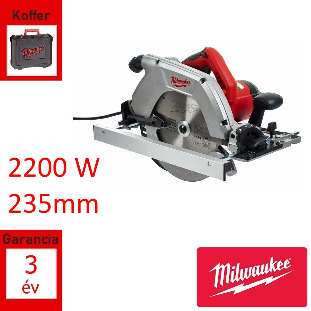Milwaukee körfűrész 2200W 235mm + koffer