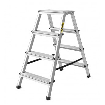Drabest alumínium háztartási fellépő 2x4 fokos 125kg teherbírás