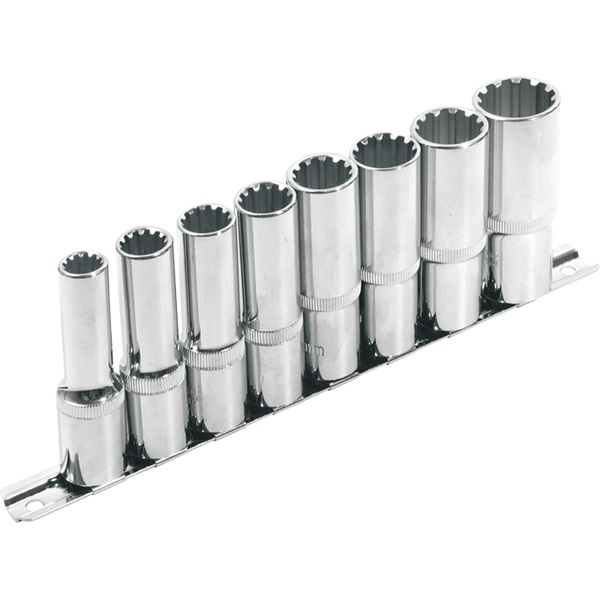 Extol hosszított Multi Lock dugófej klt. ; 1/2", 8db