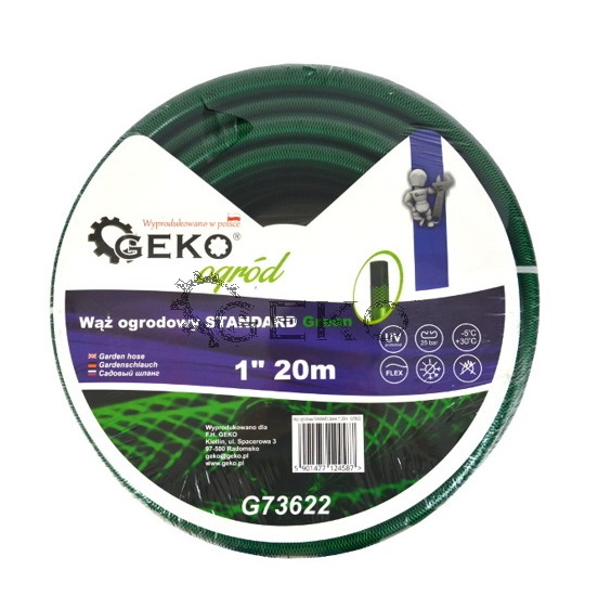 Geko kerti locsoló tömlő zöld 1"-os, 20m