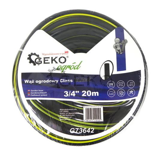 Geko szövetszál erősítésű locsoló tömlő fekete-sárga 3/4"/20