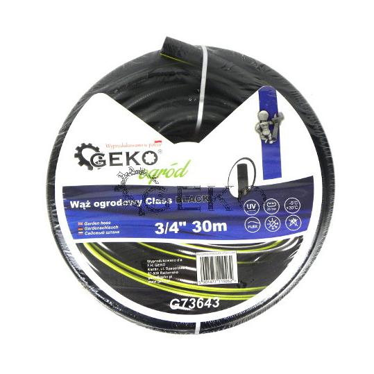 Geko szövetszál erősítésű locsoló tömlő fekete-sárga 3/4"/30