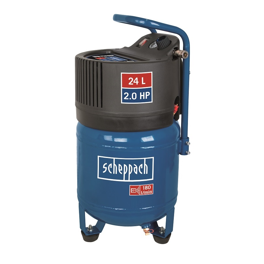 Scheppach 24 literes hordozható olajmentes kompresszor, 1.5Kw/
