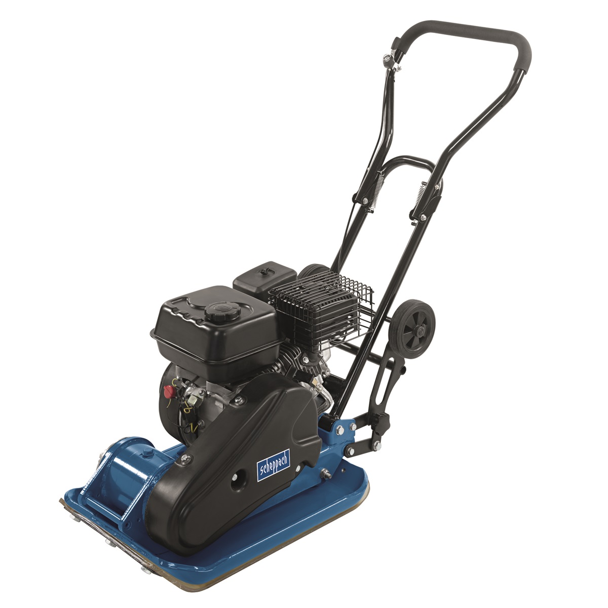 Scheppach 87 kg-os  lapvibrátor, 6,5LE gumilap+szállítókerék