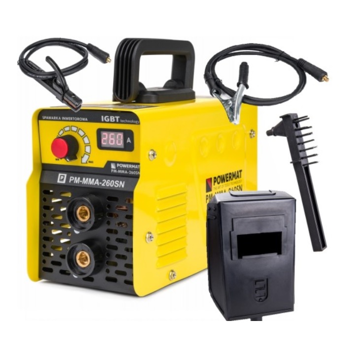 Powermat 260 A-os inverteres hegesztő +szett (digit kijelzős)
