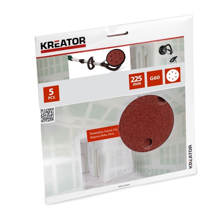 Kreator falcsiszolóhoz csiszolópapír 225mm G60 /5db