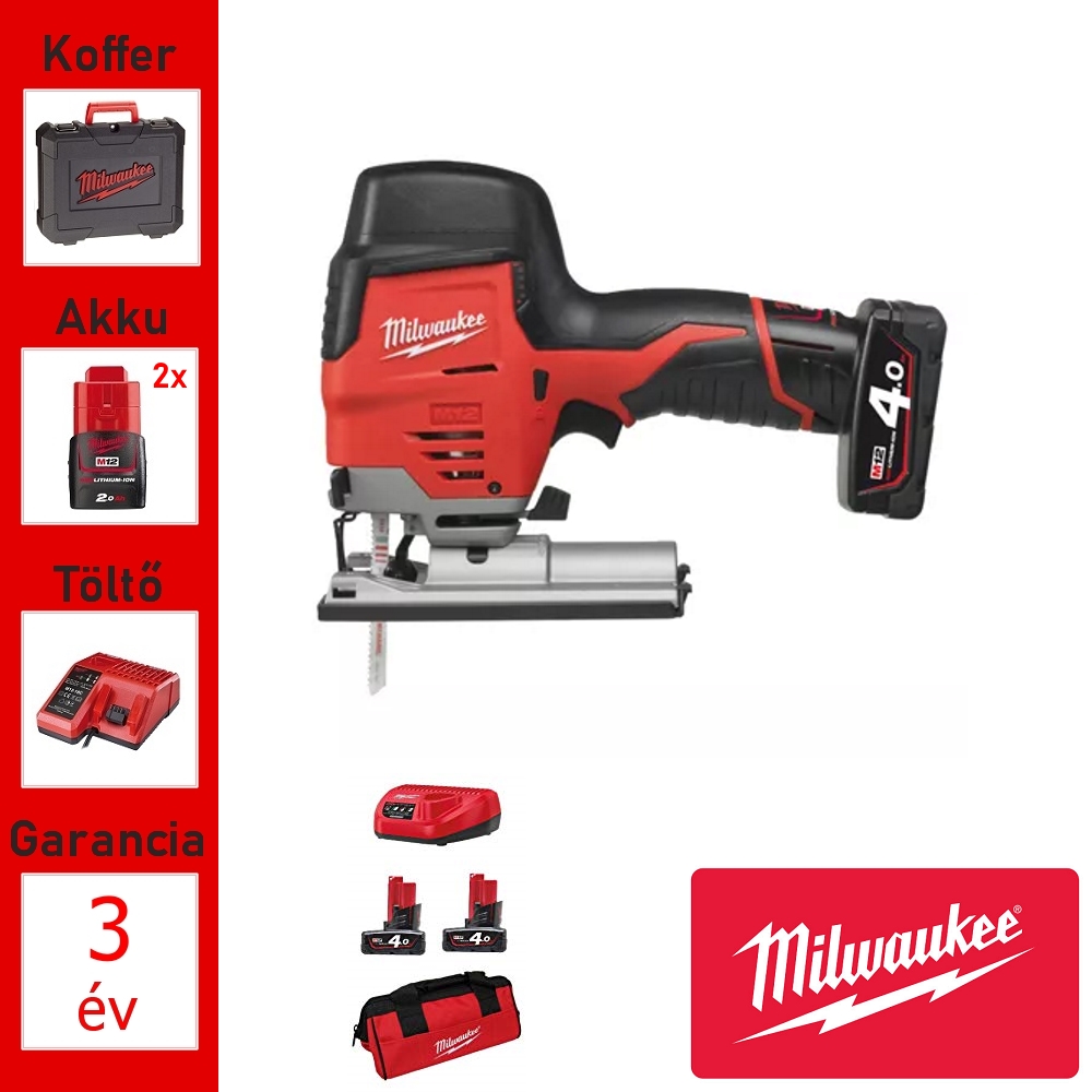 Milwaukee 12V akkus dekopírfűrész géptest 2 akkuval