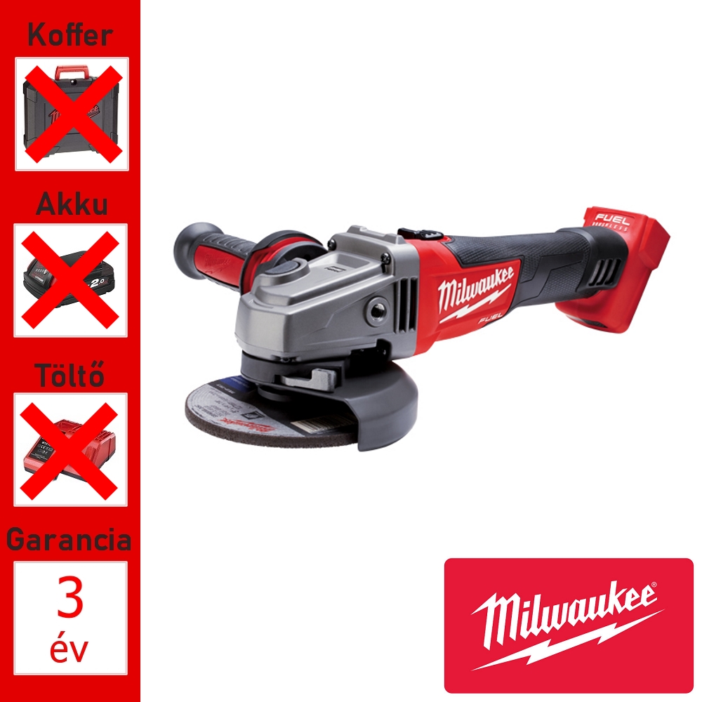 Milwaukee akkus sarokcsiszoló 125mm, 18V