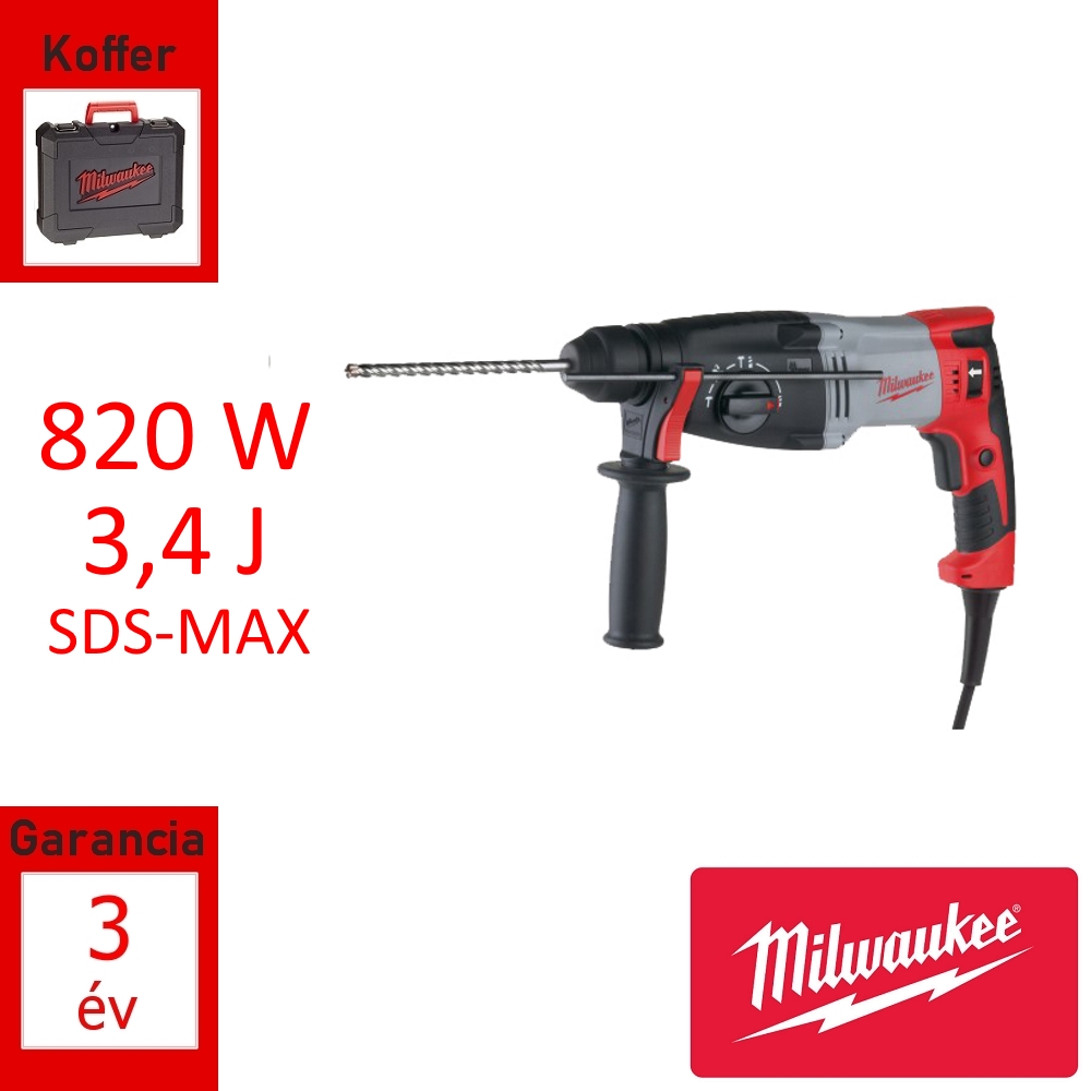 Milwaukee kombikalapács 820W 3,4J