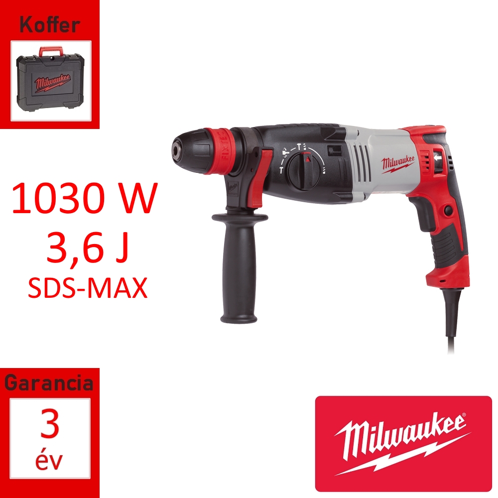Milwaukee kombikalapács 1030W 3,6J